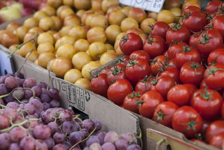 Leckeres Obst und Gemüse mit hoher Qualität. Regional vom Bauernhof oder direkt vom Wochenmarkt.