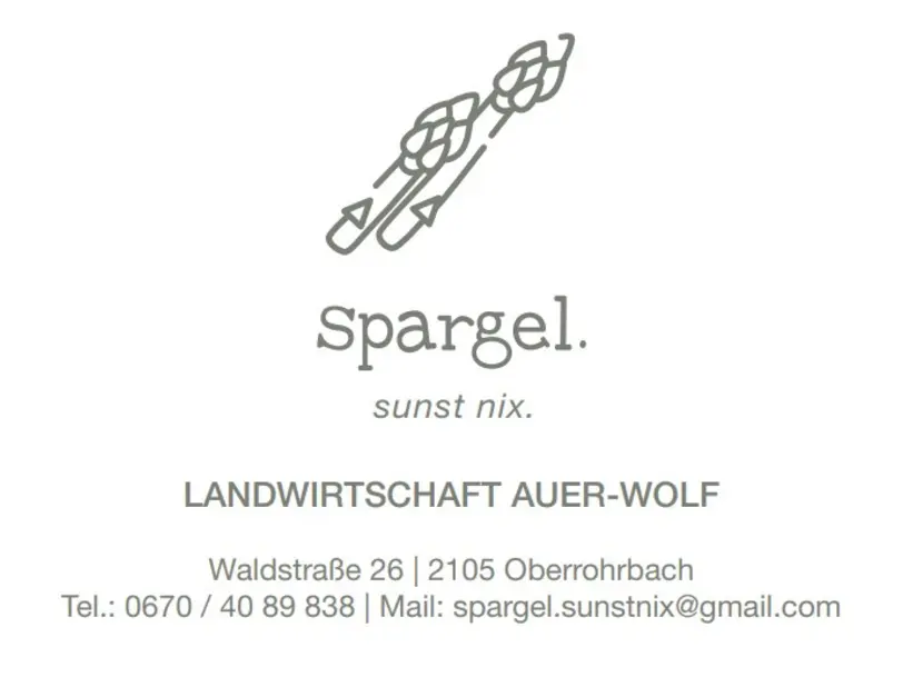 spargel. sunst nix. - Landwirtschaft Auer-Wolf in Oberrohrbach