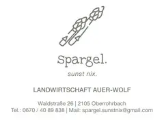 spargel. sunst nix. - Landwirtschaft Auer-Wolf